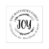 ジョイホリデーラウンド差出人住所スタンプ セルフインキングスタンプ (デザイン)