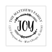 ジョイホリデーラウンド差出人住所スタンプ ラバースタンプ (インプリント)