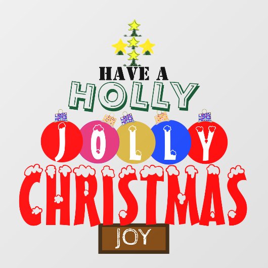 ジョイホリークリスマスオーナメントツリー ウィンドウサイン (シート)