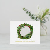 ジョイホリーリースモダンビジ企業のネス 箔シーズンポストカード (立ち正面)