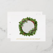 ジョイホリーリースモダンビジ企業のネス 箔シーズンポストカード (正面/裏面)