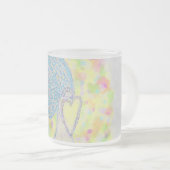 ジョイホワイトガーディアンガーエンジェルアートフロステッドカップ フロストグラスマグカップ (正面右)