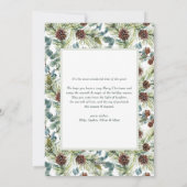 ジョイボタニカルパインリースフォトコラージクリスマス シーズンカード (裏面)