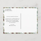 ジョイボタニカルパインリースフォトコラージクリスマス シーズンポストカード (裏面)