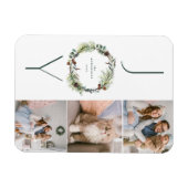 ジョイボタニカルパインリースフォトコラージクリスマス マグネット (横)