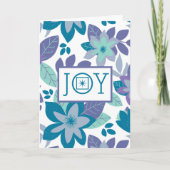 ジョイボモダンタニカルフローラクリスマス シーズンカード (正面)