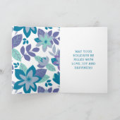 ジョイボモダンタニカルフローラクリスマス シーズンカード (内部)