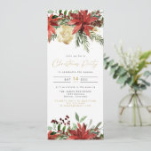 ジョイポインセティアレッドフローラホリデーパーティー 招待状 (スタンド正面)