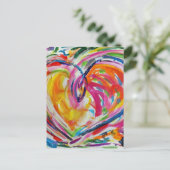 ジョイポストカーパーソナライズされたドハート ポストカード (スタンド正面)