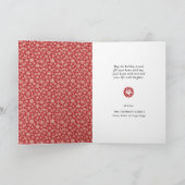 ジョイポーズスノーフレーク |ペット好き4枚フォトコラージュ シーズンカード (内部)