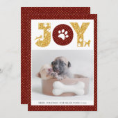 ジョイポーズ金ゴールド |ペット好きの赤い金ゴールドドット シーズンカード (正面/裏面)