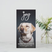 ジョイポープリントブラシスクリプト犬の恋人フォトペット シーズンカード (スタンド正面)