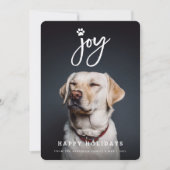 ジョイポープリントブラシスクリプト犬の恋人フォトペット シーズンカード (正面)