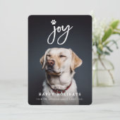 ジョイポープリントブラシスクリプト犬の恋人フォトペット シーズンカード (スタンド正面)