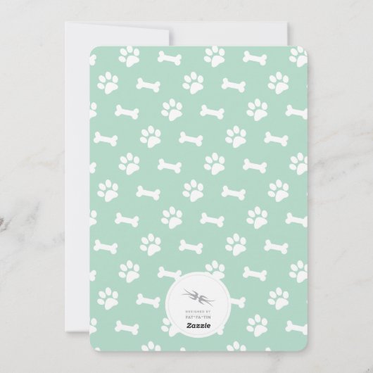 ジョイポープリントブラシスクリプト犬の恋人フォトペット シーズンカード (裏面)