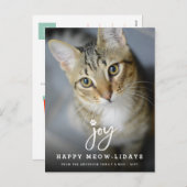 ジョイポープリントブラシスクリプト犬の恋人フォトペット シーズンポストカード (正面/裏面)