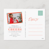 ジョイポープリントブラシスクリプト犬の恋人フォトペット シーズンポストカード (裏面)