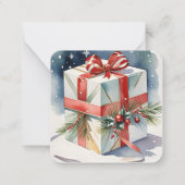 ジョイミニクリスマスカードのギフト ノートカード (正面)