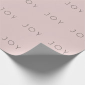 ジョイミニマルバラ金ゴールドブラックタイポグラフィパターン ラッピングペーパー (角)