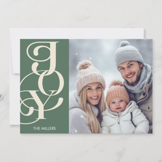 ジョイモダンエレガントタイポグラフィグミニマルリーン シーズンカード (正面)