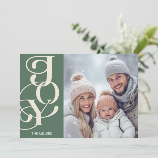 ジョイモダンエレガントタイポグラフィグミニマルリーン シーズンカード (スタンド正面)