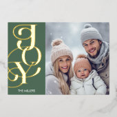 ジョイモダンエレガントタイポグラフィグミニマルリーン 箔シーズンカード (正面)