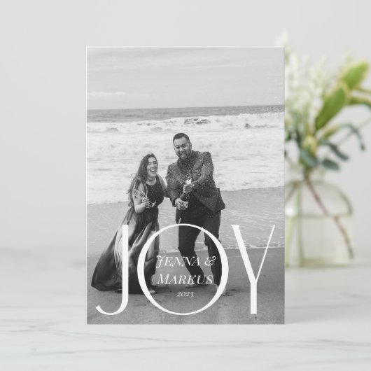 ジョイモダンクリスマスフォトミニマルデザイン シーズンカード (スタンド正面)