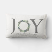 ジョイモダンスクリプカスタムト緑のリース休日 ランバークッション (裏面)