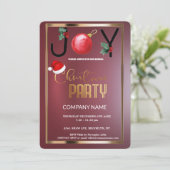 ジョイモダンス企業の、クリスマスブルゴーニュ赤 招待状 (スタンド正面)
