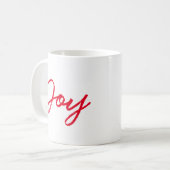 ジョイモダンス赤と白・クリスマス コーヒーマグカップ (正面左)