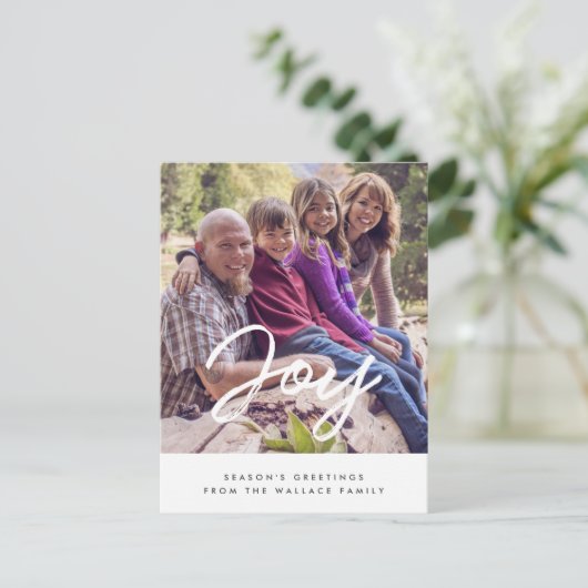 ジョイモダンタイポグラフィ休日の写真 ポストカード (スタンド正面)