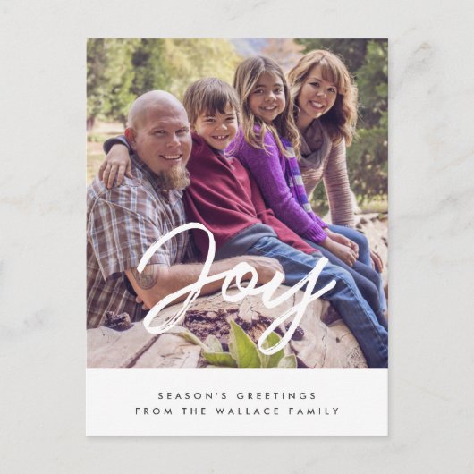 ジョイモダンタイポグラフィ休日の写真 ポストカード (正面)