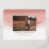 ジョイモダンピンクと金ゴールドの水彩 箔シーズンカード (裏面)