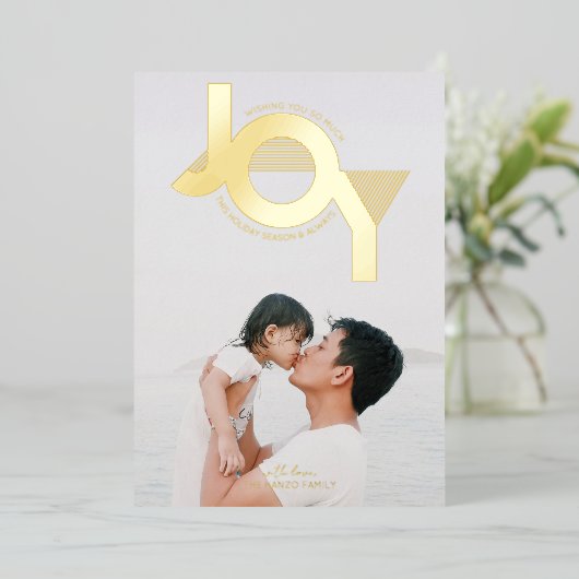 ジョイモダンフォトフォイルホリデーカード 箔シーズンカード (立ち正面)