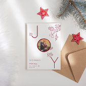 ジョイモダンホリデー写真葉赤カード カード