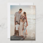 ジョイモダンホープ愛フォトクリスマスホリデーカード シーズンカード (正面)