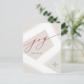 ジョイモダンミニマリスト赤と白の休日No Photo ポストカード (スタンド正面)