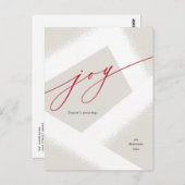 ジョイモダンミニマリスト赤と白の休日No Photo ポストカード (正面/裏面)