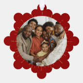 ジョイモダンラブ平和クリスマスホリデー写真 オーナメントカード (裏面)