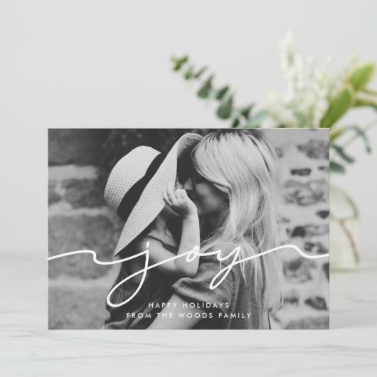 ジョイモダン手書きクリスマスフォト シーズンカード (スタンド正面)
