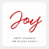 ジョイモダン赤と白ホリデー スクエアシール (正面)