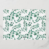 ジョイモダン金ゴールドとグリーンロゴオーナメント 箔シーズンカード (裏面)