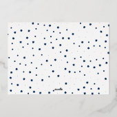 ジョイモダン金ゴールドとネイビーブルーロゴスターオーナメント 箔シーズンカード (裏面)