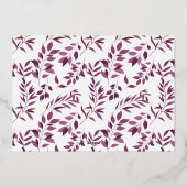 ジョイモダン金ゴールドとワインレッドロゴオーナメント 箔シーズンカード (裏面)