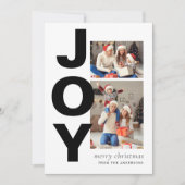 ジョイモダン・クリスマス | 家族エレガント2枚の写真 シーズンカード (正面)