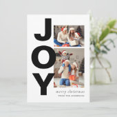 ジョイモダン・クリスマス | 家族エレガント2枚の写真 シーズンカード (スタンド正面)
