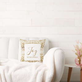 ジョイモノグラムモダンゴールデンエレガントクリスマス クッション