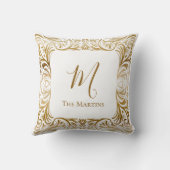 ジョイモノグラムモダンゴールデンエレガントクリスマス クッション (裏面)