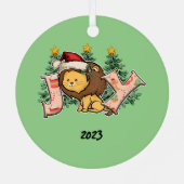 ジョイライオンクリスマス メタルオーナメント (裏面)