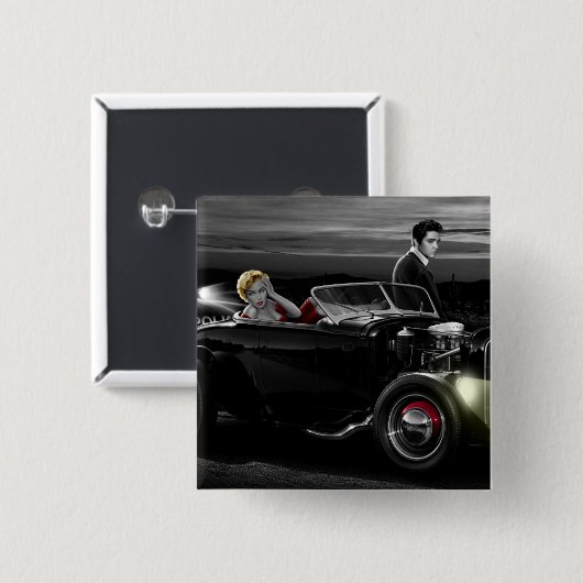 ジョイライドB&W 2 缶バッジ (正面&裏面)